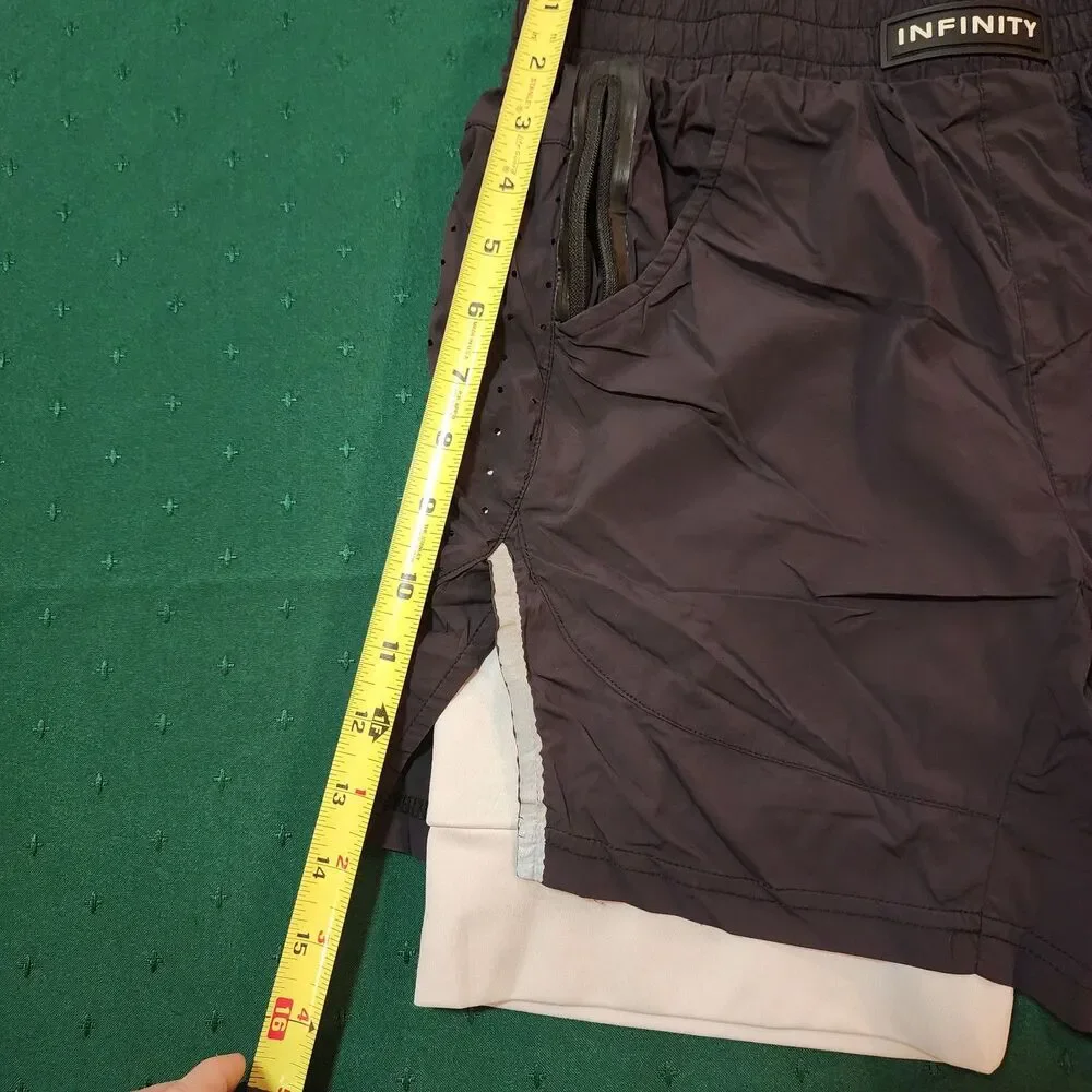 ALPHALETE ATHLETICS Men's Athletic Shorts Infinity Size Small Black